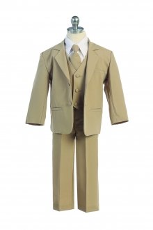 Khaki 5 Piece Boys Suit Style SA-013-KK